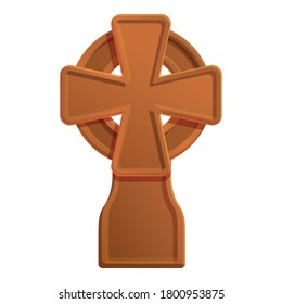 Irish cross icon. Cartoon of irish cross vector icon for web design isolated on white background