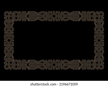 Irish design in vintage, retro style. Frame in the Old Norse Celtic style, isolated on white, vector illustration