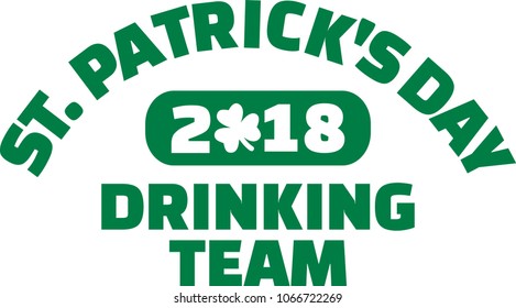 Irish drinking team 2018 in green 