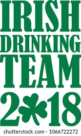 Irish drinking team 2018 in green with shamrock