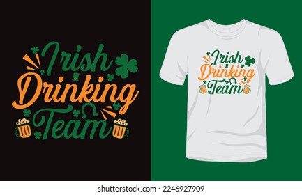 Irish drinking team t-shirt template.