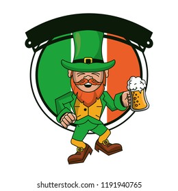 Irish elf with beer cup and pot coins