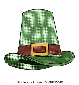 Irish elf hat isolated icon