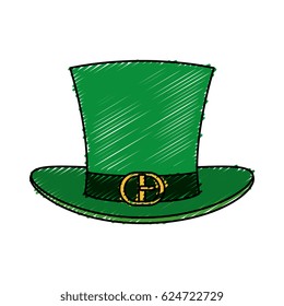 Irish elf hat isolated icon