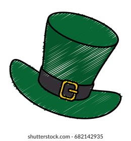 Irish elf hat isolated icon