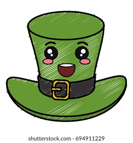 Irish elf hat saint patrick celebration kawaii character