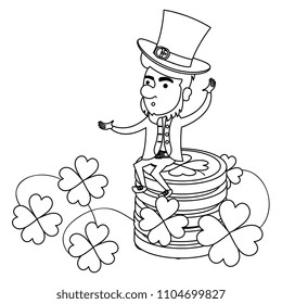 irish elf with pile coins