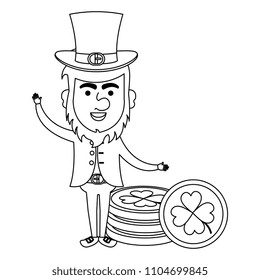 irish elf with pile coins