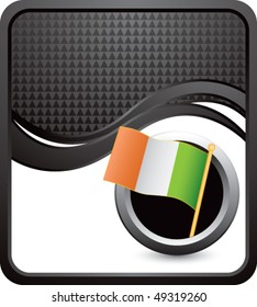 irish flag black checkered wave backdrop