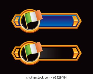 irish flag blue and black arrows
