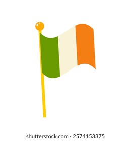 Irish flag. Flat illustration  icon flag on white background. National flag.