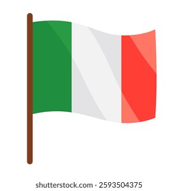 
Irish flag. Flat vector illustration.