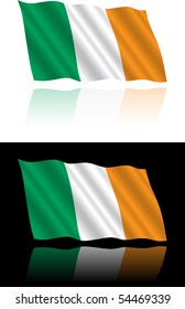 Irish Flag Flowing