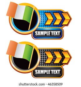 irish flag gold arrow nameplates