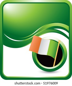 fondo de ola verde de bandera irlandesa