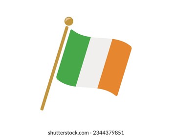 Irish flag icon vector illustration