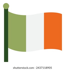 Irish Flag icon for web, app, infographic, etc