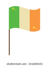 irish flag national icon isolated