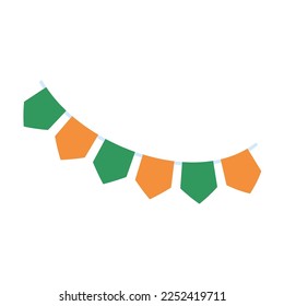 Irish flag on clover leaf background For St. Patrick's Day Party Decorations