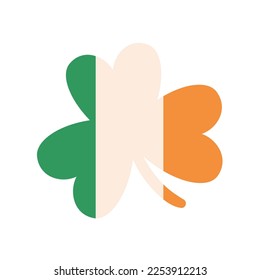 Irish flag on clover leaf background For St. Patrick's Day Party Decorations