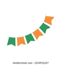 Irish flag on clover leaf background For St. Patrick's Day Party Decorations