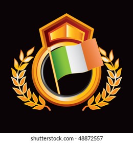 irish flag orange royal display with red lining