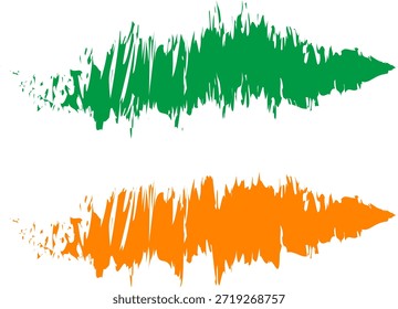 Irish Flag Vector Brush Drawing Artistic Brush Stroke Illustration