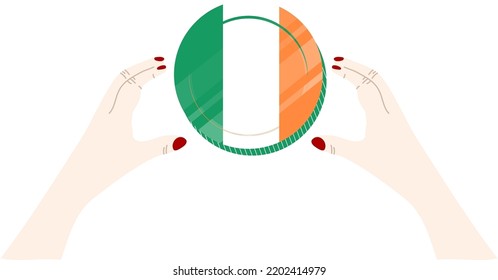 
Bandera irlandesa 
mano vectorial dibujada,EUR 
mano vectorial dibujada
