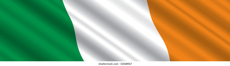 Irish Flag in the Wind