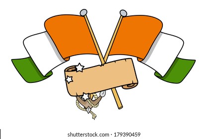 Irish Flags - Patrick's Day Banner Vector