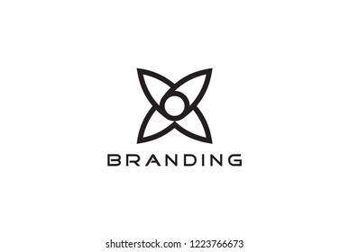 Irish flower geometric logo