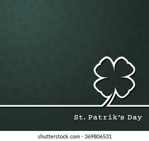 Irish four leaf lucky clovers background for Happy St. Patrick's Day