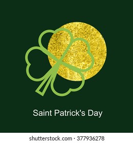 Irish four leaf lucky clovers background for Happy St. Patrick s Day. EPS 10.