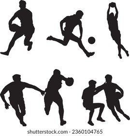 Irish Gaelic Football Silhouette Vector Graphic Pack