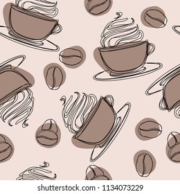 Irish glass mug with straw filled cold glace flat vector. Chilled invigorating drink with caffeine. Coffee with ice-ream poured chocolate syrup illustration for coffee house and cafe menus design