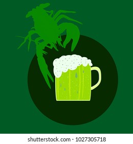 Irish green beer vector illustration