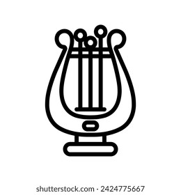 Irish Harp icon, harp, irish, symbol, music line icon, editable vector icon, pixel perfect, illustrator ai file