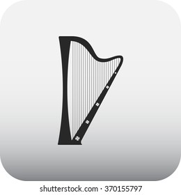 Irish harp symbol on colorful background