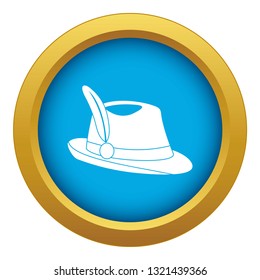 Irish hat icon blue vector isolated on white background for any design