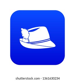 Irish hat icon digital blue for any design isolated on white vector illustration