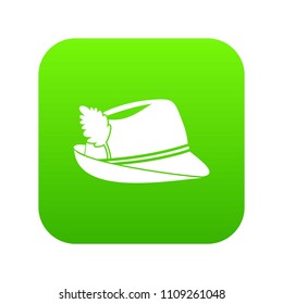 Irish hat icon digital green for any design isolated on white vector illustration