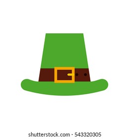 irish hat icon over white background. Saint Patrick's Day concept. colorful design. vector illustration