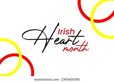 Irish Heart Month background template Holiday concept