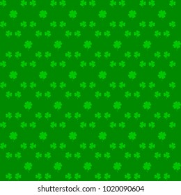 Irish holiday. Saint Patricks day. Leaves clover. Seamless vector illustration. Irish shamrock. St. Patrick s day symbol leaf