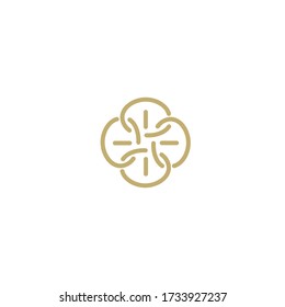 Irish knot icon, St Patrick day symbol, vector design element
