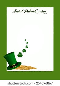 Irish for leaf lucky clovers background for Happy St. Patrick's Day.