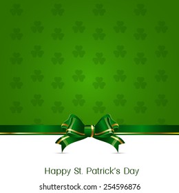 Irish for leaf lucky clovers background for Happy St. Patrick's Day.