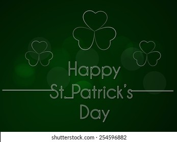 Irish for leaf lucky clovers background for Happy St. Patrick's Day.