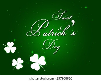 Irish for leaf lucky clovers background for Happy St. Patrick's Day.
