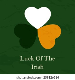 Irish for leaf lucky clovers background for Happy St. Patrick's Day.